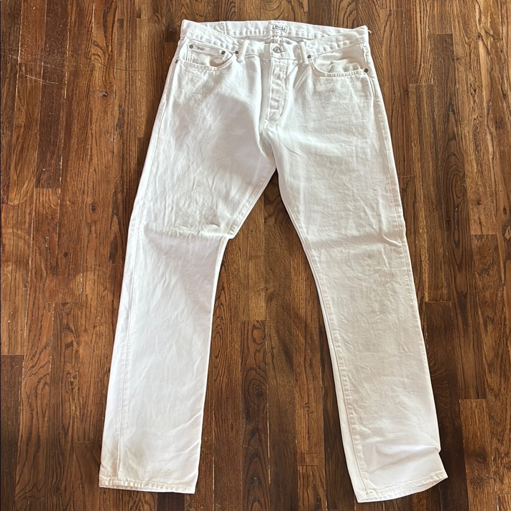 Polo by Ralph Lauren Varick Slim Striaght White Men's Jeans 34x34